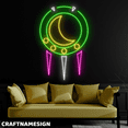 thumbnail image 2 of Craftnamesign Moon Motifs Neon Sign, Living Room Wall Art, Coffee Shop Wall Decor, 2 of 4