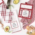 thumbnail image 3 of Kitchen Collection DII Home Sweet Farmhouse - Juego de 4 piezas, color rojo, 3 of 7