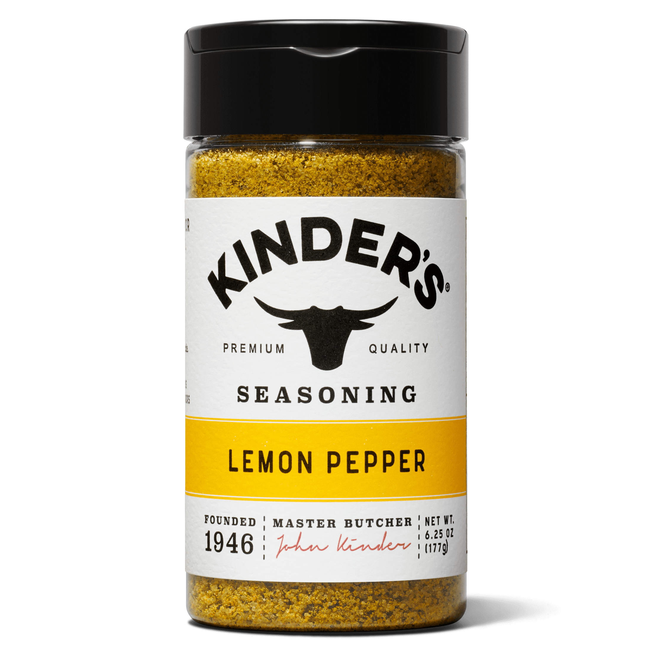 Kinder's Lemon Pepper Seasoning & Rub for Grilling, 6.25 oz