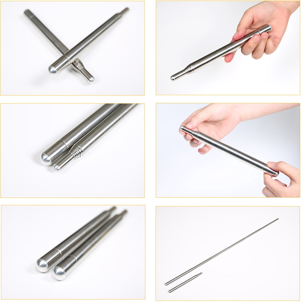Premier Lightweight Super Endurance Upgrade Telescopic Stick Stainless Steel Telescopic Rod for Belly Dance Isis Wings,Steel