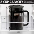 thumbnail image 6 of Primula Logan 1.6 qt Black/Clear Cold Brew Coffee Maker, 6 of 8