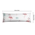 thumbnail image 6 of Long Body Pillow Cover - Soft & Breathable, Hidden Zipper, 20"x54", Tropical Flamingo & Floral Print - Perfect Gift for Beach Lovers, Side Sleepers, Summer Home Decor, 6 of 7