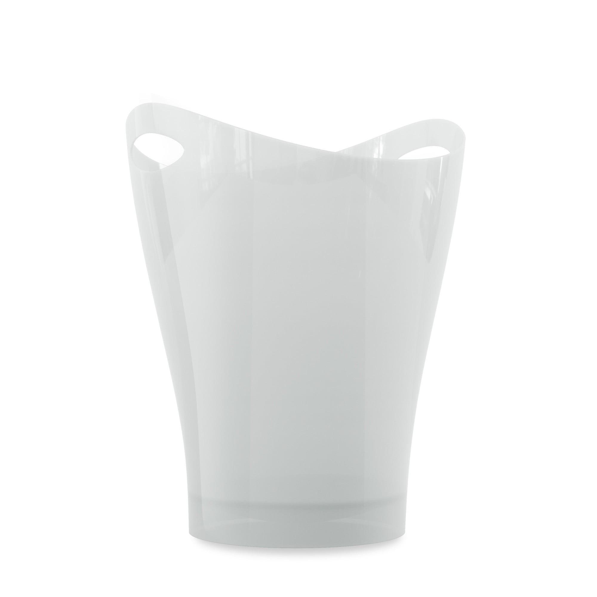 Umbra 2.25 gal Garbino Plastic Open Top Bathroom Trash Can, White