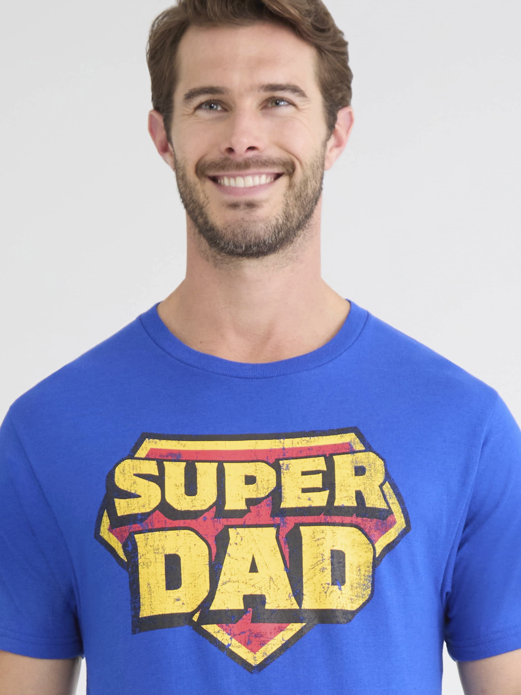 Men's and Big Men's Father's Day Super Dad Graphic Tee Shirt from Way to Celebrate, Sizes S-3XL