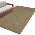 thumbnail image 2 of Brown 2.7x5 Area Rugs, Farmhouse Burlap Solid Beige Color Modern Linen Texture Non-Skid Rubber Backing Large Rectangle Rugs - Living Room Bedroom Home Office, Indoor Floor Mat Carpets Washable Rug, 2 of 9