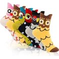 thumbnail image 1 of Calcetines de mujer, 6 pares de calcetines de algodón con animales divertidos y adorables, calcetines multicolores para mujer, talla única (EU 37-42), 1 of 5