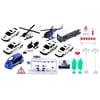 ZZ Elite Police Force Mini Diecast Childrens Kids Toy Vehicle Playset w/ Variety of Vehicles, Accessories