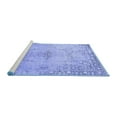 thumbnail image 2 of Ahgly Company Machine Washable Indoor Rectangle Oriental Blue Industrial Area Rugs, 2' x 4', 2 of 4