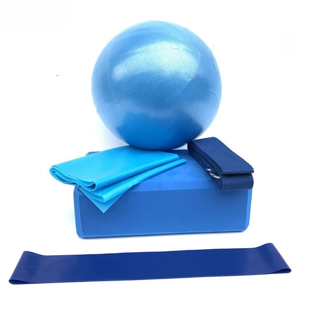 Pelota de yoga, conjunto de cinco piezas, ladrillo de yoga, banda elástica, toalla de látex, anillo de resistencia, equipo de fitness para yoga transfronterizo