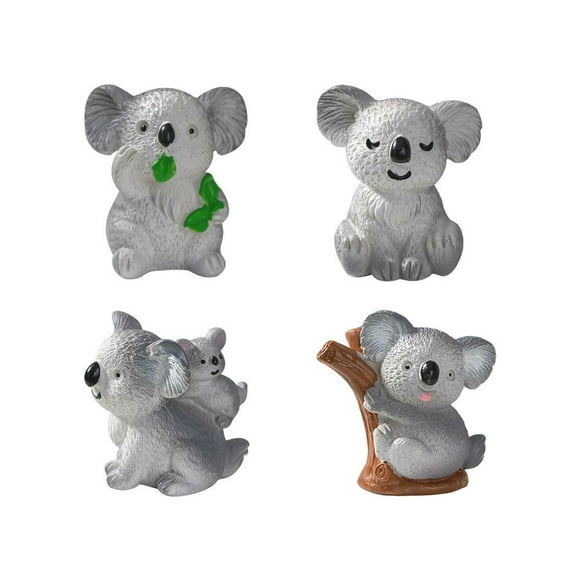 MesaSe 6pcs Miniature Koala Statues Resin Craft Koala Figures Mini Garden Miniature Animal Statues Decoration