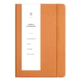 thumbnail image 2 of A5 PU Leather Journal Mist Texture 80 Sheets Lined Notebook with Waistband and Strap Orange 1 Notebook, 2 of 8