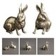 thumbnail image 3 of 2 unids Adorable Latón Conejo Artesanía Retro Rabbit Figurine Delicado Conejo Adorno Para Oficina, 3 of 5