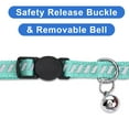 thumbnail image 5 of Pawtitas Traffic Reflective Cat Collar with Safety Buckle and Removable Bell Cat Collar Kitten Collar Teal Cat Collar, 5 of 5