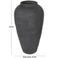 thumbnail image 3 of DecMode 20" Whitewashed Textured Black Ceramic Vase, 3 of 11
