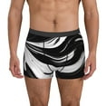 thumbnail image 2 of KLL Abstract Black White Swirls Men's Cotton Boxer Briefs Underwear-XX-Large, 2 of 7