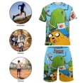 thumbnail image 5 of Adventure Time Jake The Dog Boys Girls Short Sleeve Mesh T-Shirt And Shorts Outfit Set Summer Clothes Set for Kids, 5 of 8