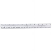 Plastic Ruler, Double Bevel, 12", Clear | Bundle of 2 Each