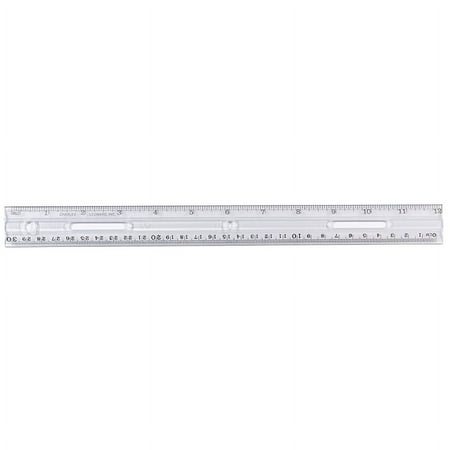 Plastic Ruler, Double Bevel, 12", Clear | Bundle of 2 Each