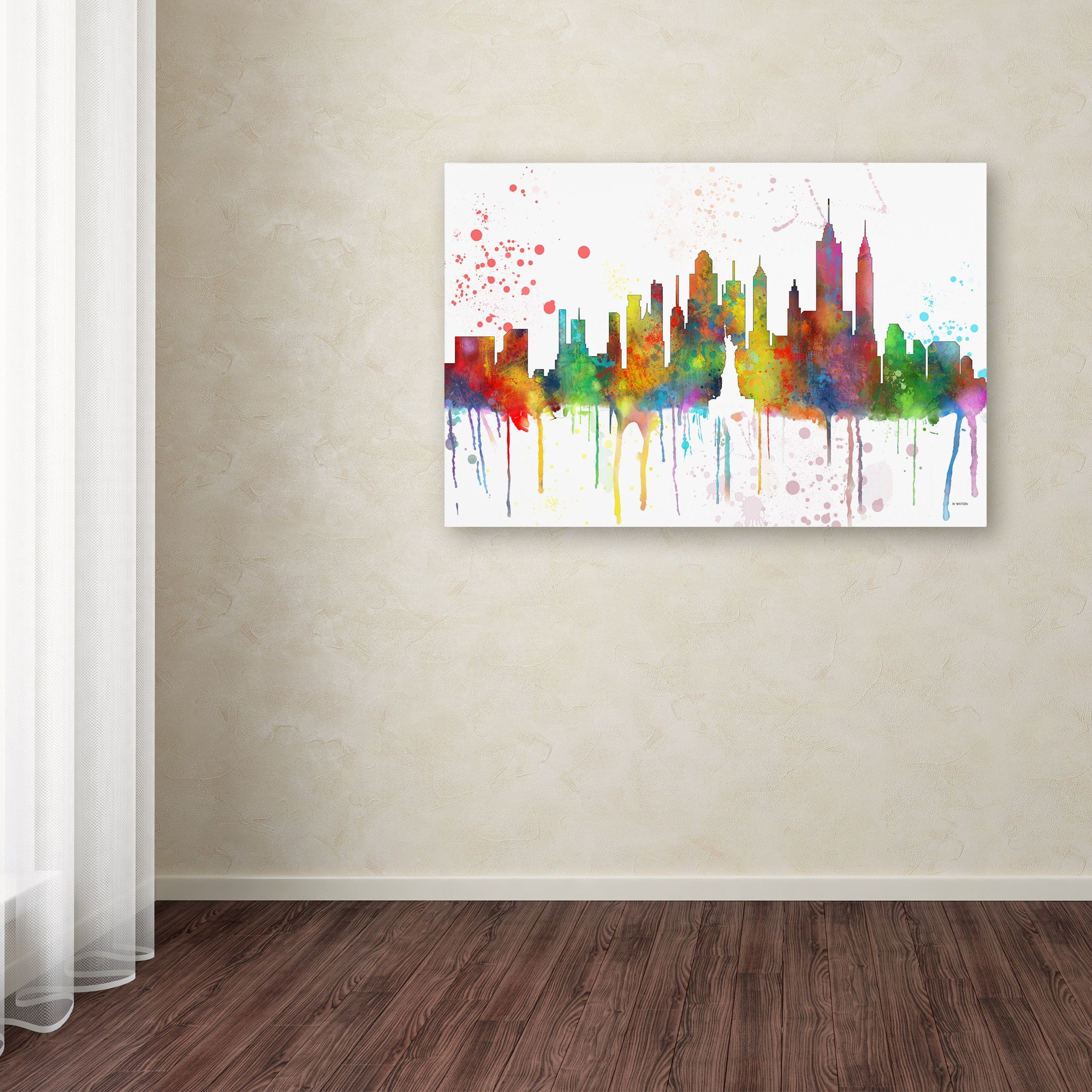 Trademark Fine Art "New York New York Skyline Mclr-1" Canvas Art by Marlene Watson