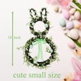 thumbnail image 6 of 18" Easter Bunny Wreath – Small Bunny Shape Wreath with Green Berry and Egg Decorations, Front Door Easter Decor, Spring Wreaths for Home and Porch, 6 of 6