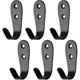 thumbnail image 1 of 6 Pieces Wall Hooks Coat Hooks, Retro Coat Hooks Metal Door Hooks Retro Hooks For Bathroom Kitchen Office Bedroom (black), 1 of 3