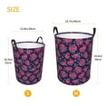 thumbnail image 3 of Picia Rose Flowers Large Laundry Basket, Waterproof, Freestanding Laundry Hamper, Collapsible Tall Clothes Hamper with Extended Handles-Small, 3 of 8