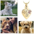 thumbnail image 4 of Crystal Paw Print Urn Necklace Dog Cat Charms Urn Pendant Cremation Jewelry Cat Dog Memorial Gifts for Women Girls, 4 of 7