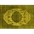 thumbnail image 1 of Ahgly Company Machine Washable Indoor Rectangle Oriental Yellow Industrial Area Rugs, 4' x 6', 1 of 4