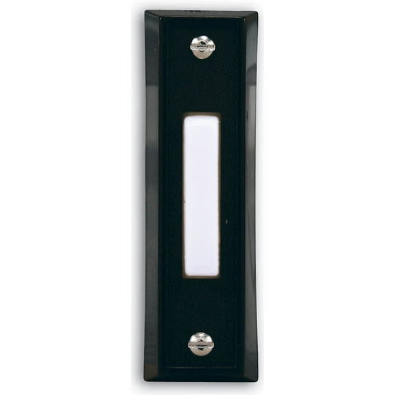 Heath Zenith Black Plastic Wired Pushbutton Doorbell