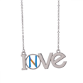 thumbnail image 1 of N Alphabet Orange Fruit Mignon Motif Amour Collier Pendentif Bijoux, 1 of 3