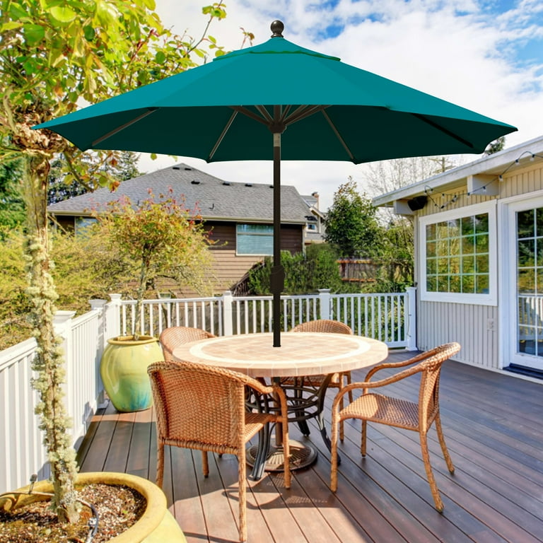 Elite Teal 9FT Round Patio Umbrella Replacement Canopy with Elite Teal 9FT Round Patio Umbrella Replacement Canopy with