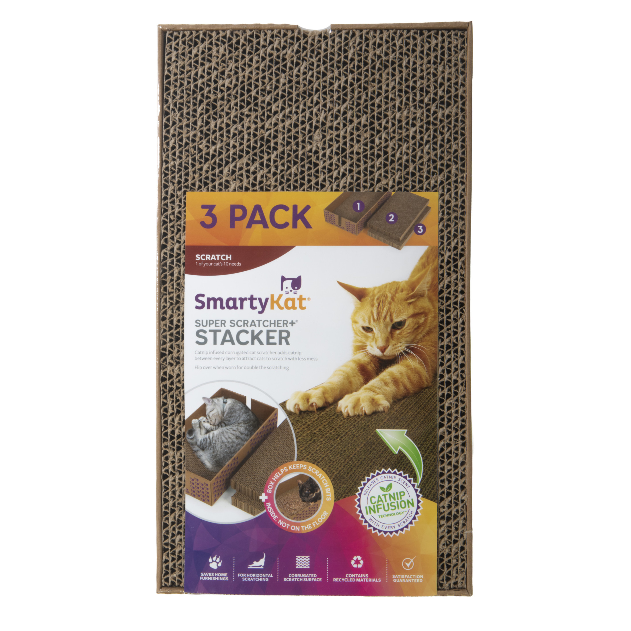 SmartyKat SuperScratcher+ Stacker with 3 Reversible Pads photo 8