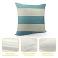 thumbnail image 4 of HENGT  Farmhouse Stripe Check Throw Pillow Covers Set Case Decorative Pillowcases Cushion Cover for Couch Bench Sofa Teal Blue, 4 of 5