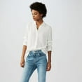 thumbnail image 1 of Maje Women's Cosmos Blouse With Frayed Trim In Ecru Size 3, 1 of 1