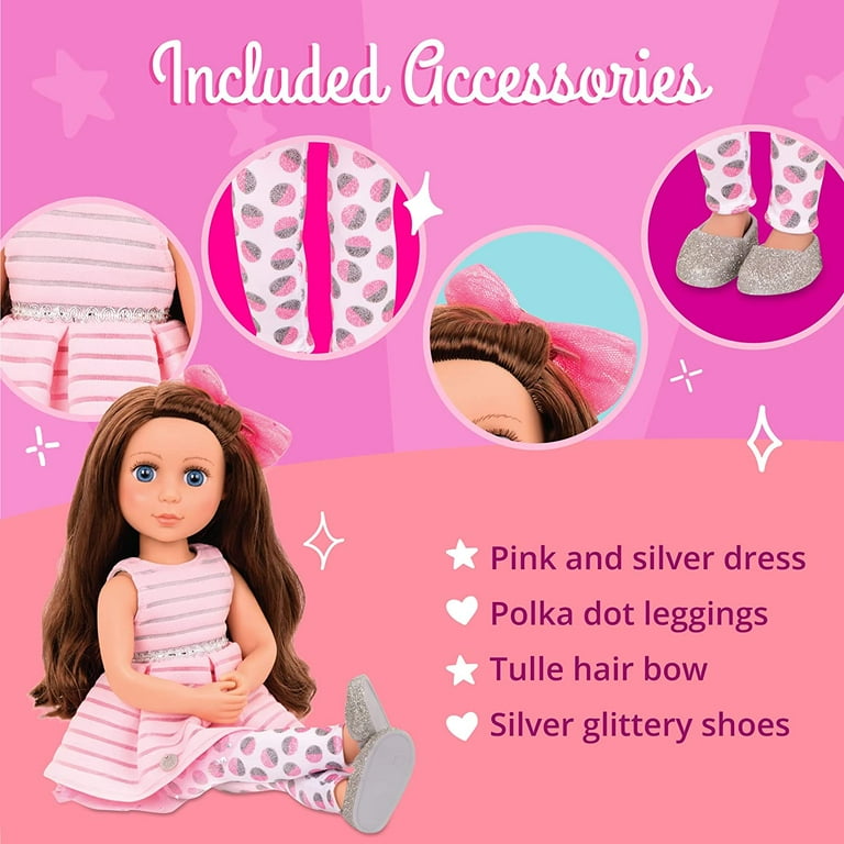 Glitter Girls - Bluebell 14-inch Poseable Fashion Doll - Dolls for Girls  Age 3 & Up,Pink, Brown, Silver, Blue