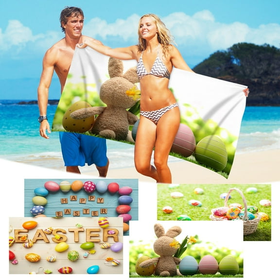 XGFHYJEH Beach Towel, Oversized Beach Towel, Beach Towel Clearance, Towel Beach, Lightweight Beach Towel, Portable Foldable Hypoallergenic Cooling Technology Breathable Towel for Beach