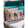 thumbnail image 4 of Outdoor Pillows Waterproof, Boho Gnomes Bedding Throw Pillows with Insert for Couch Sofa Bed, Farmhouse Vintage Geometric Mushroom Brown 12x20 Inch Pillowcases Decorative Patio Pillow Set of 1, 4 of 8