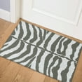 thumbnail image 2 of Safari Grey Tiger/Zebra Animal Print 1'8" x 2'6" Non-Skid Accent Rug, 2 of 9