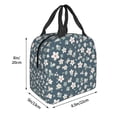 thumbnail image 3 of Sikiie Blue Flower Lunch Bag for Women & Men Adult Insulated Lunch Box, Food Lunch Containers Lunch Tote Bags for Work, Travel, Outdoor, 3 of 8