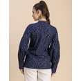 thumbnail image 4 of Moomaya Long Sleeve Cotton Shirt - Women's Casual Mandarin Collar Shirt, 4 of 9