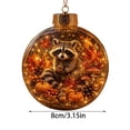 thumbnail image 3 of 2026 Christmas Home Party Decoration Fall Ornament Forest Wildlife In Glass Ball Hanging Ornament Pumpkin Maple Leaf Thanksgiving Christmas Tree Decor Christmas Celebration Party Supplies, 3 of 7