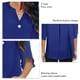 thumbnail image 4 of Mujeres verano tops V cuello media manga exquisito color puro elegante mujer casual blusa para fiesta Oficina excursión, 4 of 5