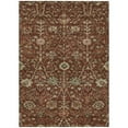 thumbnail image 2 of HomeRoots 603435 9 x 12 ft. Brown, Tan & Red Floral Washable Indoor & Outdoor Rectangle Area Rug, 2 of 5
