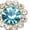 Color:Golden Bottom Blue, variant on 100Pieces Flower Sew on Rhinestones Mixed Size Crystal Glass Flatback Rhinestones for Clothes Dress Shoes Bag Decoration