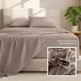 thumbnail image 4 of Bare Home 22" Extra Deep Pocket Sheet Set - Premium 1800 Collection - Ultra-Soft - Queen, Taupe, 4 of 8