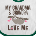 thumbnail image 4 of Inktastic Grandma and Grandpa Love Me Sloth Girls Baby Bib, 4 of 4