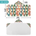 thumbnail image 4 of Yayeee Kids Hooded Towel with Hand Pockets Beach Soft Absorbent Bath Wrap 50 x 23.5 inch, Green Checkered Daisy, 4 of 5