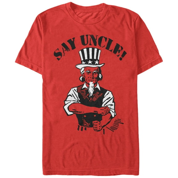 Men's Lost Gods Fourth of July Say Uncle Sam Graphic Tee Red Medium