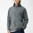 thumbnail image 2 of YLSDY Men's UPF 50+ Sun Protection Hoodies Jackets Big and Tall Outdoor Lightweight Full Zip Coats Fishing Hiking Outwear Dark Gray XXXXXL, 2 of 6