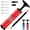 Bright Red, variant on Push Pull Inflating System Hand Pump for All
